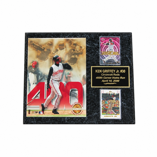 Ken Griffey Jr. 400th career home run commemorative plaque on a white background